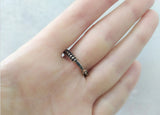 Set Ring hoop earrings turquoise Silver 925