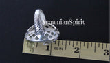 Silver 925 Ring Earrings green moss agate