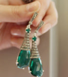 Earrings Silver 925 Red stone Marcasite