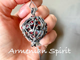 Elevate your style with our best-selling high quality silver pomegranate pendant. The intricate net design and vibrant red stones make it a modern and luxurious jewelry piece. Perfect for gifting this holiday season. Purchase online for a hassle-free experience.