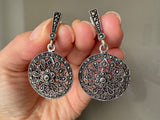 Silver 925 round marcasite