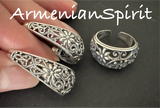 Set Ring Earrings floral Silver 925