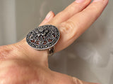Silver 925 round marcasite