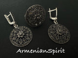 Enhance your luxury style with our high-quality, Armenian silver jewelry. Our classic, round earrings feature shimmering marcasite stones for a sparkling touch. Perfect for any occasion, from casual outings to formal parties, these earrings make a stunning gift for any mother. Elevate your fashion with our luxurious, beach-style jewelry.