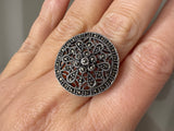 Explore the timeless beauty of Armenian jewelry with our high quality silver marcasite earrings. These stunning, round earrings are set in sterling silver and make the perfect gift for mothers or for adding a touch of luxury to any outfit. Show off your style with these sparkling jewels, perfect for any occasion from a night out to a day at the beach.