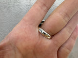 Silver 925 Earrings Ring gray tiger eye