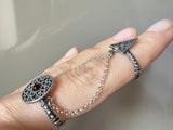 Silver 925 Bracelet and Double ring