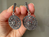 Silver 925 round marcasite
