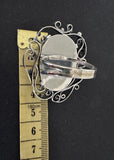 Ring silver 925 Natural druse pyrite
