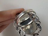 Ring silver 925 Natural druse pyrite