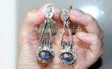 SET Silver 925 real Gold plated Earrings and Ring
