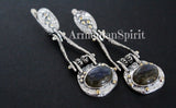 SET Silver 925 real Gold plated Earrings and Ring