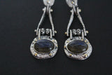 SET Silver 925 real Gold plated Earrings and Ring