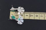 Earrings Sterling silver 925 and natural chrysoprase