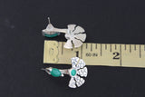 Earrings Sterling silver 925 and natural chrysoprase