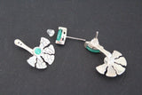 Earrings Sterling silver 925 and natural chrysoprase