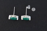 Earrings Sterling silver 925 and natural chrysoprase