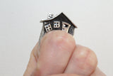 House hooked earrings ring and pendant Sterling silver 925