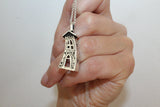 House hooked earrings ring and pendant Sterling silver 925