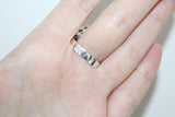 Red ring earrings triangle Marcasite Silver 925