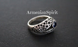 Silver ring  Blue topaz stone Sterling 925 Spring gifts for women