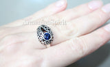 Silver ring  Blue topaz stone Sterling 925 Spring gifts for women