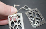 SET jewelry 925 SILVER Marcasite Large ring earrings