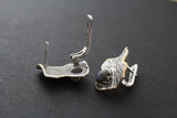 Set ring and earrings black onyx SILVER 925 gold plated