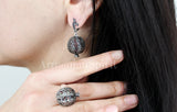 Earrings Sterling Silver 925 Pomegranate