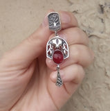 SET pomegranate earrings Ring and pendant STERLING SILVER 925