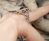 Silver earrings black ethnic Jewelry with goat Gifts for woman