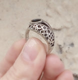 Silver ring  Blue topaz stone Sterling 925 Spring gifts for women