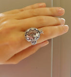 Persephone ring Garnet stones SILVER 925 pomegranate