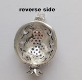 Pomegranate garnet necklace STERLING SILVER 925