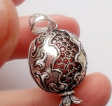 Pomegranate garnet necklace STERLING SILVER 925