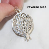 Pomegranate red stone STERLING SILVER 925 red