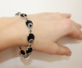 Marcasite bracelet silver 925 tudor jewelry Black