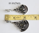 Extra big earrings women STERLING SILVER 925 lab quartz