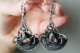 Jewelry Set SILVER 925 Earrings and ring Quartz brown