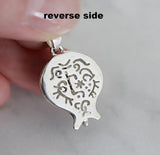 Pomegranate pendant Sterling silver 925