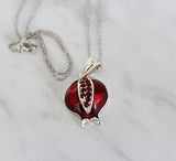 Pomegranate pendant Sterling silver 925