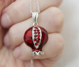 Pomegranate pendant Sterling silver 925