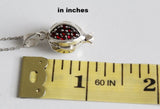 Pomegranate Pendant STERLING SILVER 925 zircon