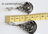 Extra big earrings women STERLING SILVER 925 lab quartz