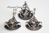 Extra big earrings women STERLING SILVER 925 lab quartz