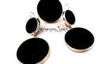 Extra big earrings Very long Large earring SILVER 925 black onyx
