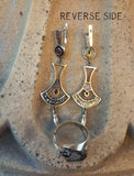 Garnet Very long Earrings Bohemian STERLING SILVER 925 garnet jewelry