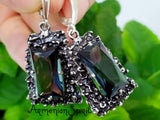 Navy blue lab stone Black Sterling silver 925