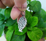 SILVER pendant Pomegranate red pendant zircon stones Charm