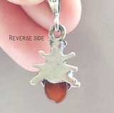 Ladybird charm insect ladybug necklace Tiny pendant bug jewelry girl SILVER 925